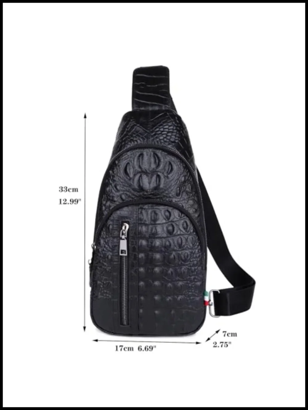 Leather Sling Bag Hiking Daypack for Men Women Outdoor Travel